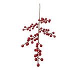 Artificial Red Berry 1X Red Simulation Tree Decorations Berry Stems Holly