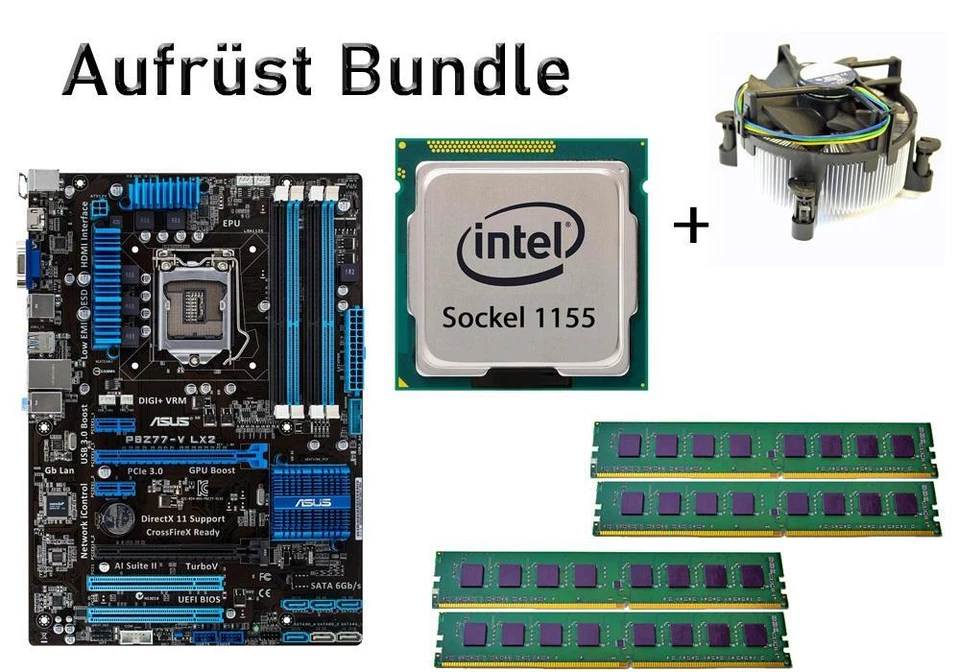 Bundle ASUS P8Z77-V LX2 + CPU Intel Core i3 i5 i7 + RAM da 4GB a 32GB selezionabile - Immagine 1 di 1