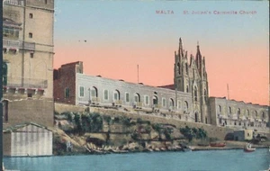 MALTA St Julian's Carmelite Church 1920s - Picture 1 of 2