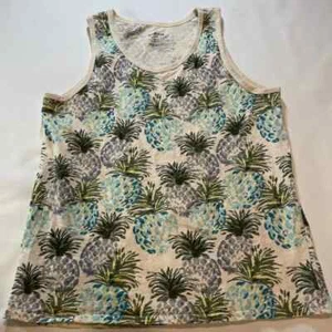 Target Goodfellow & Co Summer Blue Pineapple Tank Top MEDIUM - Picture 1 of 3