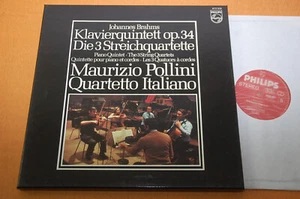 Quartetto Italiano Pollini Brahms Piano Quintet 3 Quartets Dutch Philips 3LP NM - Bild 1 von 4
