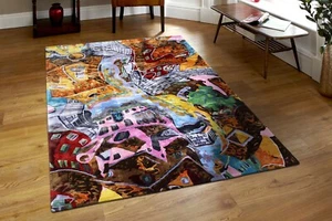 Handmade Rugs Natural Silk Carpets Hand Tufted Modern Bedroom Area rugs 3x5 ft - Picture 1 of 6