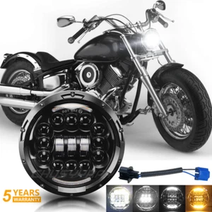 FOR Suzuki Marauder VZ 800 1600 Boulevard GSX1400 7" LED Headlight Projector DRL - Picture 1 of 12