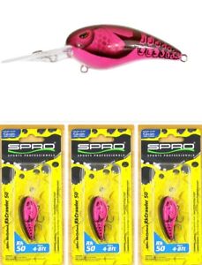 (3) Spro RK Crawler 50 5/16 Oz 50MM Crankbaits Pink Caddi Brand New In Pack