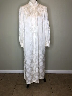 Vintage 1970s Christian Dior Loungewear White Nightgown Dress zip Union Made - Image 1 of 4