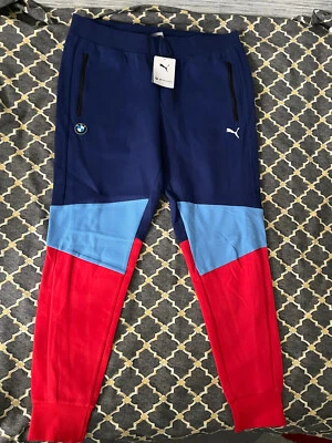 PUMA BMW MMS New Men’s  Blue + Jogger  Sweatpants Size XXL (38-40 /32”) - Image 1 of 4
