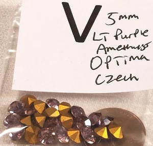 Vtg Crystal Glass 5mm Rhinestone Pointed Back Czech WG Jewelry Craft Repair 2014 - Picture 1 of 25