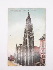 Church of the Holy Family W 12th St. Chicago IL Postcard Posted 1911 - Picture 1 of 2