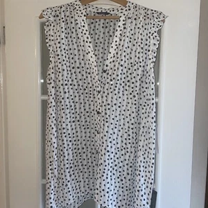 Ladies Roman Black & White Polka Dot Blouse - Size 16 - BNWT - Picture 1 of 5