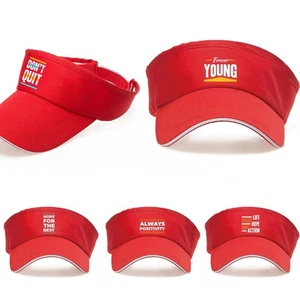 UK Classic Sun Visor Cap With Peak Adjustable Strap-Sports Golf Tennis Cotton - Picture 1 of 34