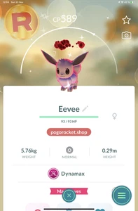 Shiny Dmax Eevee Dynamax Go Regor 1M - Bild 1 von 2