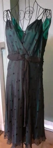 Atemberaubendes grünes & schwarzes Damenkleid Größe 10 von Jonathan Martin Studio - Bild 1 von 2