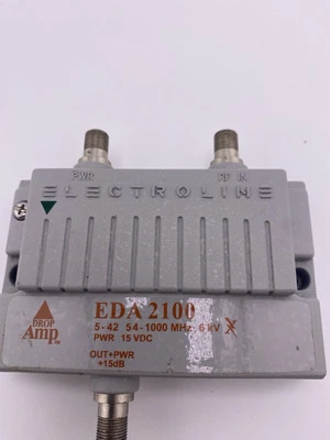 Electroline Drop Amp EDA 2100 Cable TV Signal Booster (Unit Only, No Cords) - Image 1 of 3
