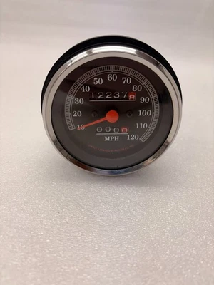 Speedometer Speedo Gauge 120mph GEAR DRIVEN WHEEL CABLE FXR, DYNA, SPORTSTER  38 - Image 1 of 4
