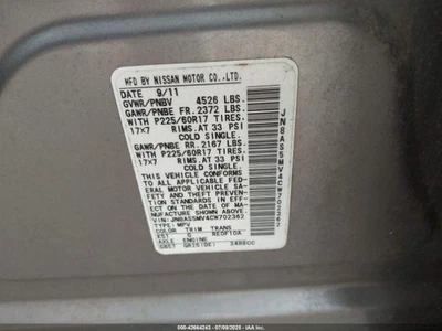 Alternador usado compatible con: Nissan Rogue QR25DE 2012 2,5 grado A Foto 1 de 4