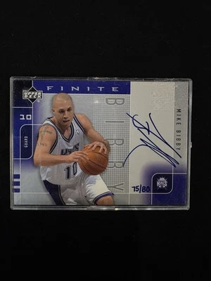 2002 Upper Deck Finite MIKE BIBBY Signatures Auto Autograph #75/80 - Image 1 of 2