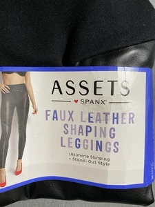 Nuevo en Paquete Leggings Rojo Hot Assets Spanx Imitación Cuero Negros con Dorado Talla S Mob Wife - Imagen 1 de 11