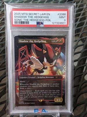 2025 MTG SECRET LAIR EN SHADOW THE HEDGEHOG SONIC FOIL PSA 9 MINT - Image 1 of 2