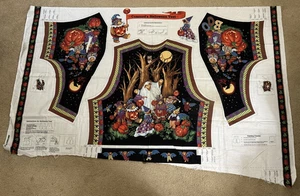 NEW 90s VTG Concord's Halloween Vest Cut-N-Sew Small-XL Bears Sewing FLAW - Picture 1 of 9