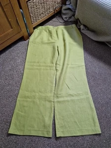 M & S 100% Linen Trousers Size (14s) - Picture 1 of 10