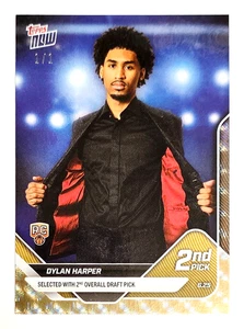 2025 Topps Now Draft Dylan Harper #1/1 Superfractor 2nd Pick San Antonio Spurs - Picture 1 of 2