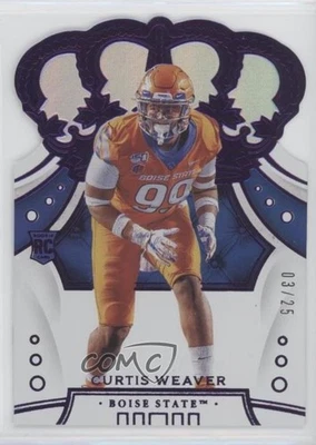 2020 Panini Chronicles Draft Picks Mirror Purple /25 Curtis Weaver #25 Rookie RC - Image 1 of 2