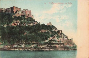 Cu Santiago Cuba-El Morro-Ravelin & Battery-Vintage 1908 Postcard (F7) - Picture 1 of 4