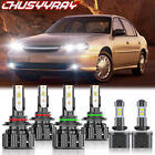 For Chevrolet Malibu 1997-2003 LED Headlight High/Low Beam Fog Light Bulbs Kit