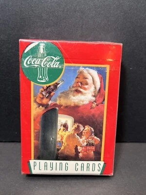 COCA-COLA 1995 Christmas Santa Claus Sealed US Playing Cards Deck - Image 1 of 4