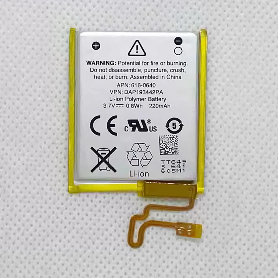 1pcs Battery (A1446) For iPod Nano 7th 3.7V 220mAh Li-ion Internal free shipping - Image 1 of 1