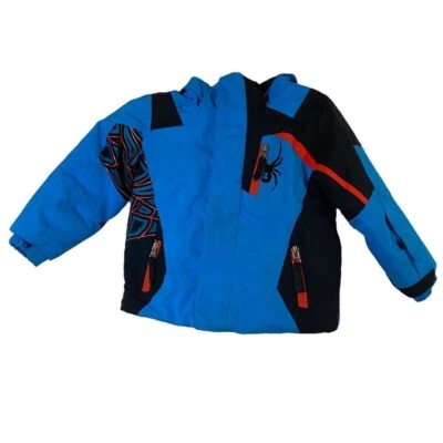 Spyder Challenger Boys Blue Insulated Ski Jacket Winter Size 2 - Image 1 of 4