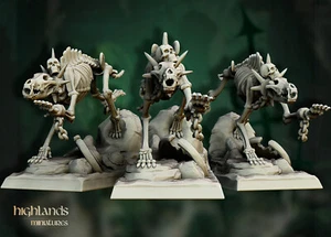 Miniaturas Undead Direwolves Skeleton Wolf Werewolf Hellhound x3 |D&D DnD | - Imagen 1 de 3