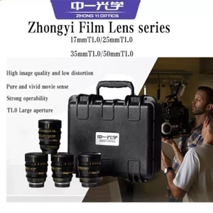 Zhongyi 17mm 25mm 35mm 50mm T1.0 Cinema Lens for M4/3 M43 MTF BMPCC G3 GH3 GH4 - Picture 1 of 14