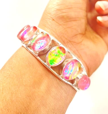 Australischer Triplett Opal Edelstein Handarbeit 925 Sterling Silber Schmuck ... - Bild 1 von 4