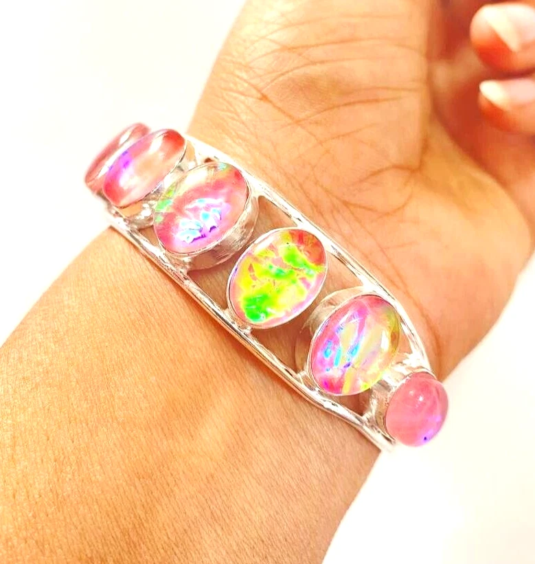 Australischer Triplett Opal Edelstein Handarbeit 925 Sterling Silber Schmuck ... - Bild 1 von 4