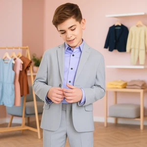 Calvin Klein Big Boys Slim-Fit Suit Jacket | Stretch Blazer Formal Size 8-20 - Picture 1 of 3