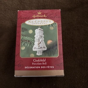 Hallmark Keepsake Christmas Ornament Godchild Porcelain Bell 2001 - Picture 1 of 1