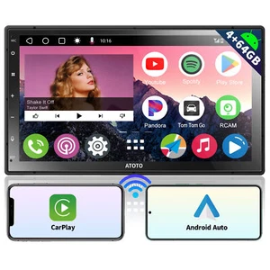 ATOTO A6PP 7" 2 DIN Car Radio Stereo 4G+64GB Wireless Android Auto CarPlay WIFI - Picture 1 of 10