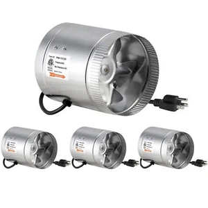 6 Inch Inline Booster Duct Fan 240 CFM HVAC Exhaust Ventilation Blower 4 Packs - Picture 1 of 7