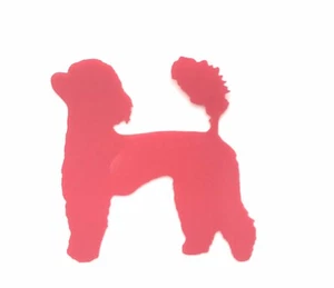 Poodle Dog Stickers Iron On Decals For Clothes T-Shirt DIY 50mm x 2