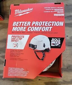 Milwaukee Tool 48-73-1320 Bolt White Front Type 2 Class C Vented Safety Helmet 
