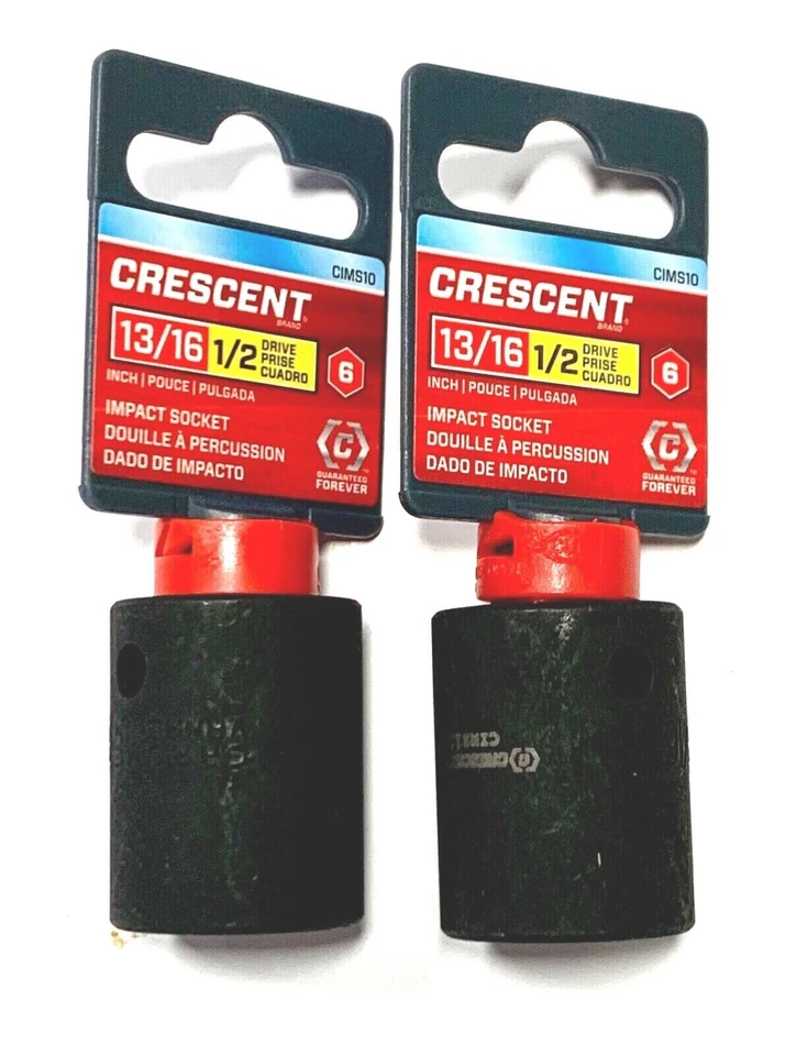Crescent 13/16" SAE Impact Socket 1/2" Drive 6 Point CIMS10 2 Pack - Image 1 of 1
