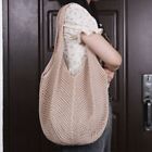 Hollow Shoulder Bags Knitting Woven Handbags New Shopping Tote Bags  Women