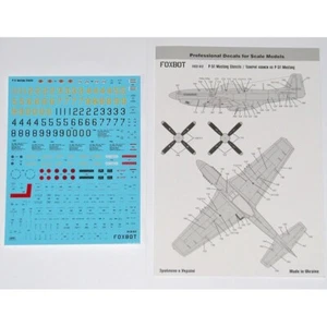 Decal: Stencils for North American P-51 Mustang FOXBOT 32-012 Scale 1:32  - Picture 1 of 24