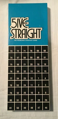 VINTAGE Five 5IVE STRAIGHT Pegboard Strategy Board Game 1968 COMPLETE - EUC - Image 1 of 4