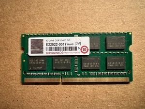 GENUINE TRANSCEND 646661-3011 LAPTOP MEMORY 4G 2RX8 DDR3 1600 SO C6-9(8) - Picture 1 of 2