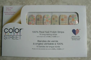 NEW Color Street DAISY CHECK pastel,floral,glitter 100% Real Nail Polish Strips - Picture 1 of 4
