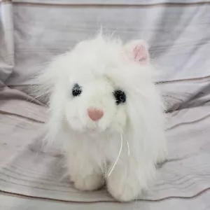 Webkinz Persian Fluffy Cat Plush Stuffed Toy HM110 No Code White Ganz 8 Inch - Picture 1 of 11