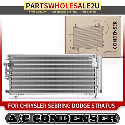 Condensador de aire acondicionado con receptor secador para Chrysler Sebring Dodge Stratus Mitsubishi Foto 1 de 4