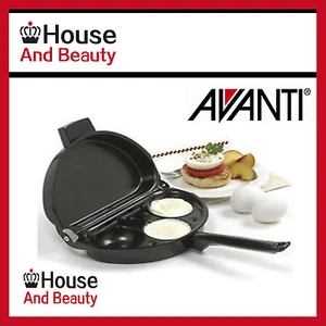 New AVANTI Omelette Pan with Egg Poacher Foldable Non Stick Saucepan Fry Lid - Picture 1 of 3